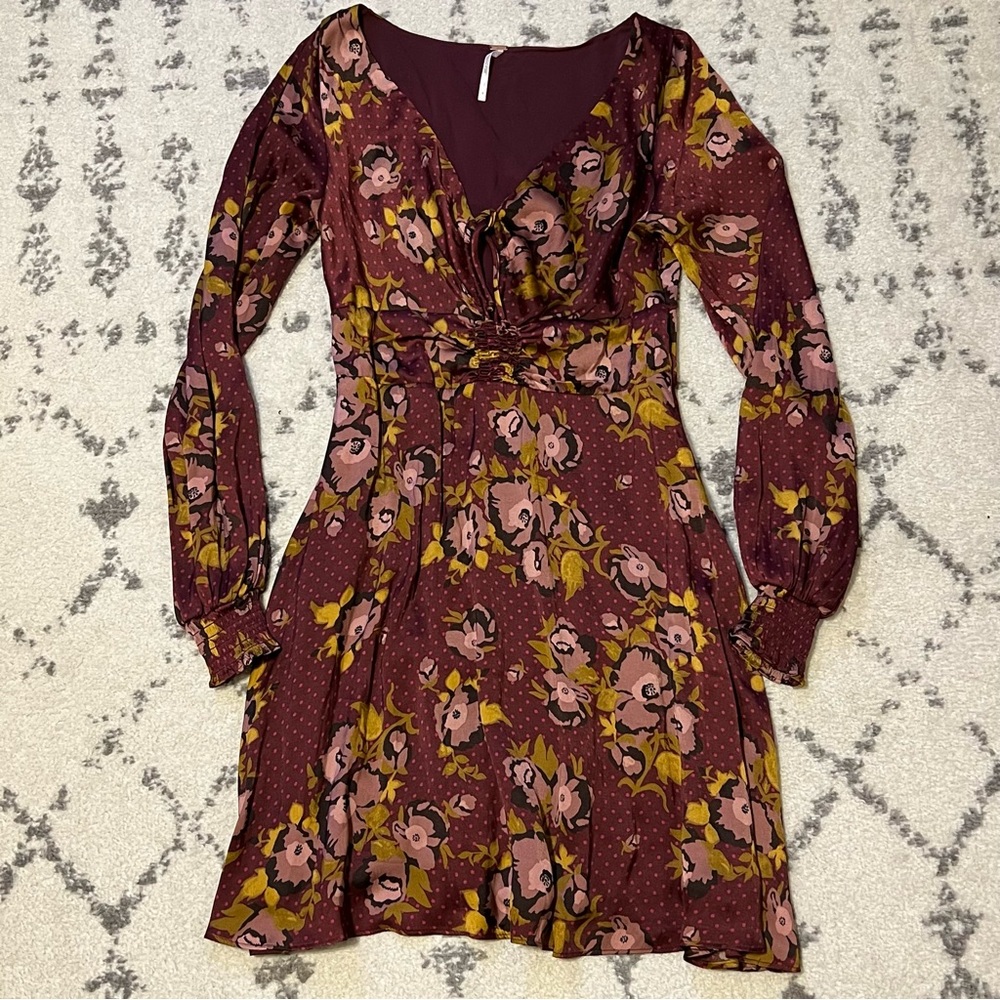 Free People Silky Floral Dress